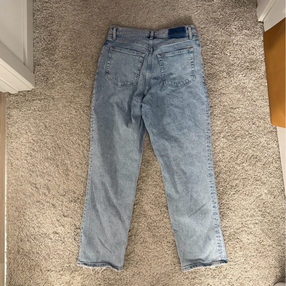 Abercrombie & Fitch Curve Love Light Blue Straight Leg Jeans - Picture 2 of 5